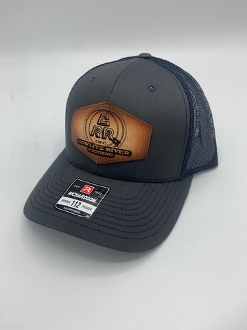 Gray & Navy CRR logo Leather Patch Hat