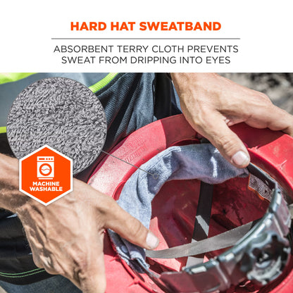 Ergodyne Hard Hat Sweatband Liner Terry Cloth Chill-Its 6609