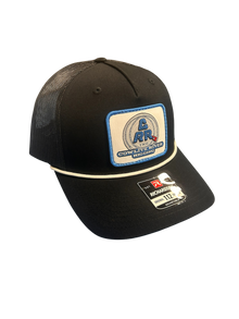 Black Trucker Hat with Rope & patch CRR Logo Hats