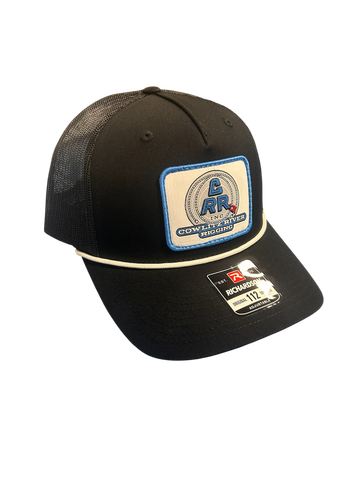 Black Trucker Hat with Rope & patch CRR Logo Hats