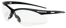 Jackson Nemesis Safety Glasses Black Frame Clear Anti-Scratch Hardcoat Lens