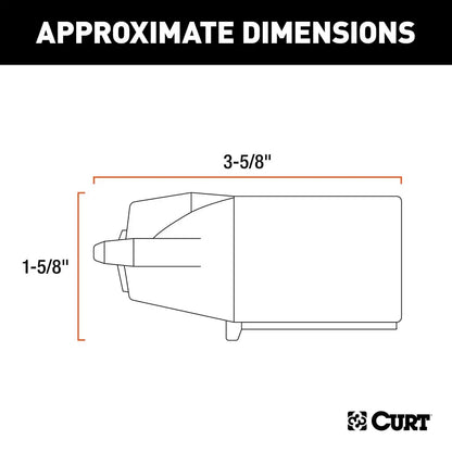 Curt 7-Way RV Blade Connector Plug Trailer Side