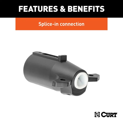 Curt 7-Way RV Blade Connector Plug Trailer Side