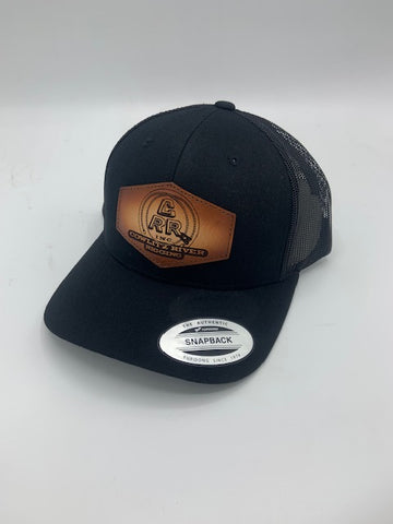 Black CRR logo Leather Patch Hat