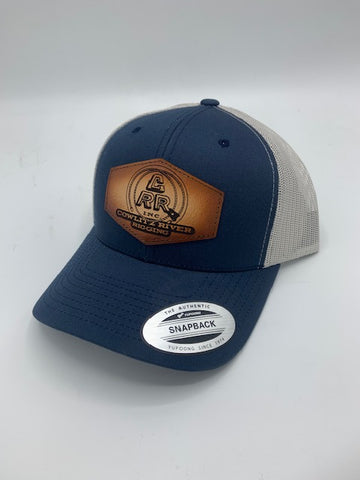 Blue & Silver CRR logo Leather Patch Hat