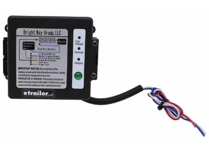 Bright Way Trailer Breakaway Kit with Charger, LED Tester, and 5 Ah Battery - Side Load