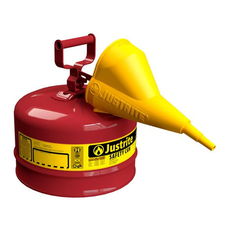 Justrite Galvanized Steel 2.5 Gallon Can Type I or Type II