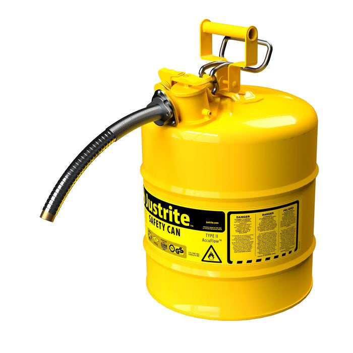 Justrite Galvanized Steel 5 Gallon Diesel Can Type 2