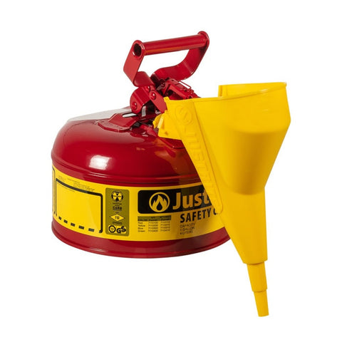 Justrite Galvanized Steel 1 Gallon Can With Funnel