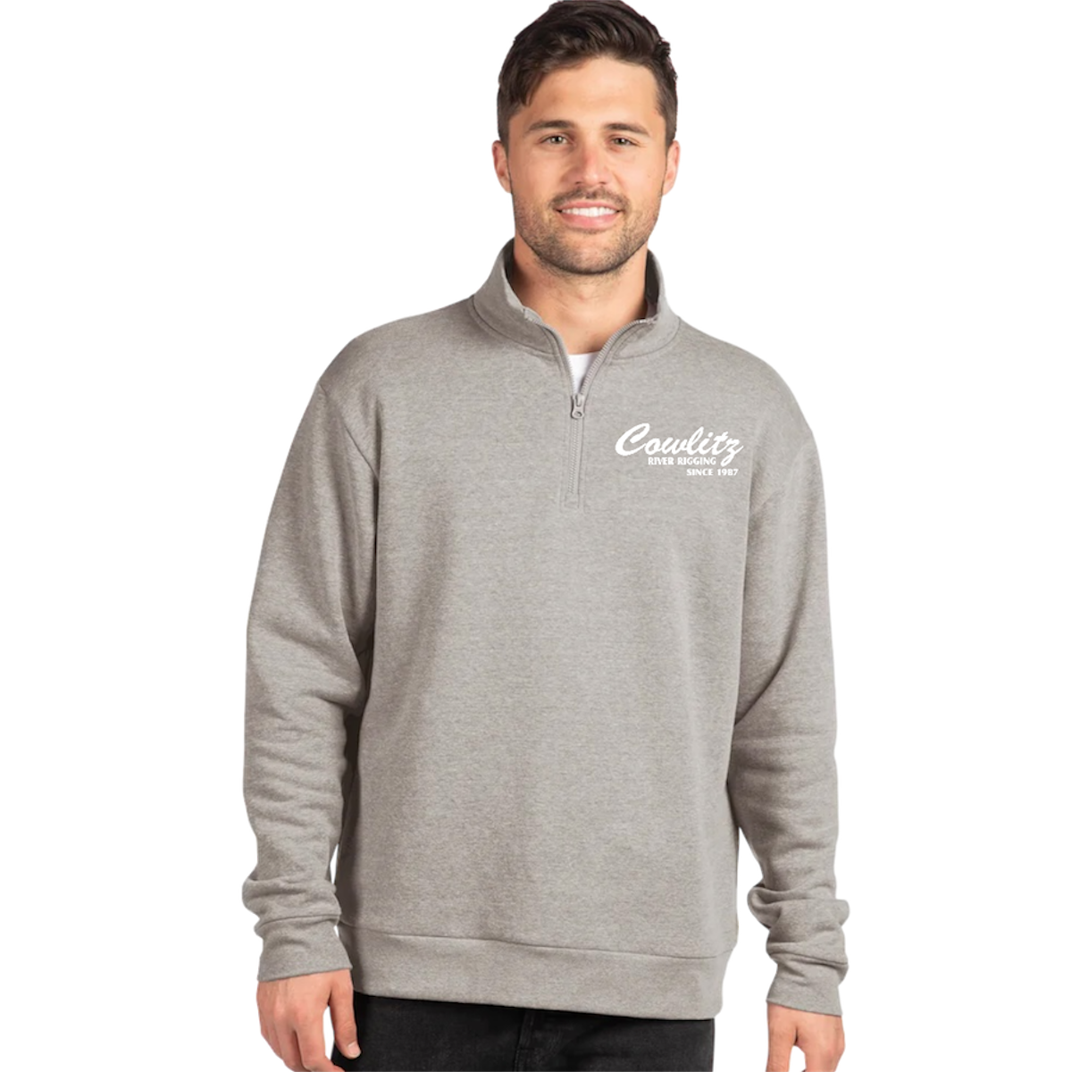 Cowlitz River Rigging logo 1/4 zip Sweatshirt