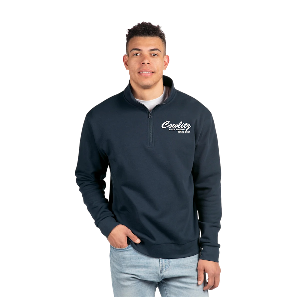 Cowlitz River Rigging logo 1/4 zip Sweatshirt
