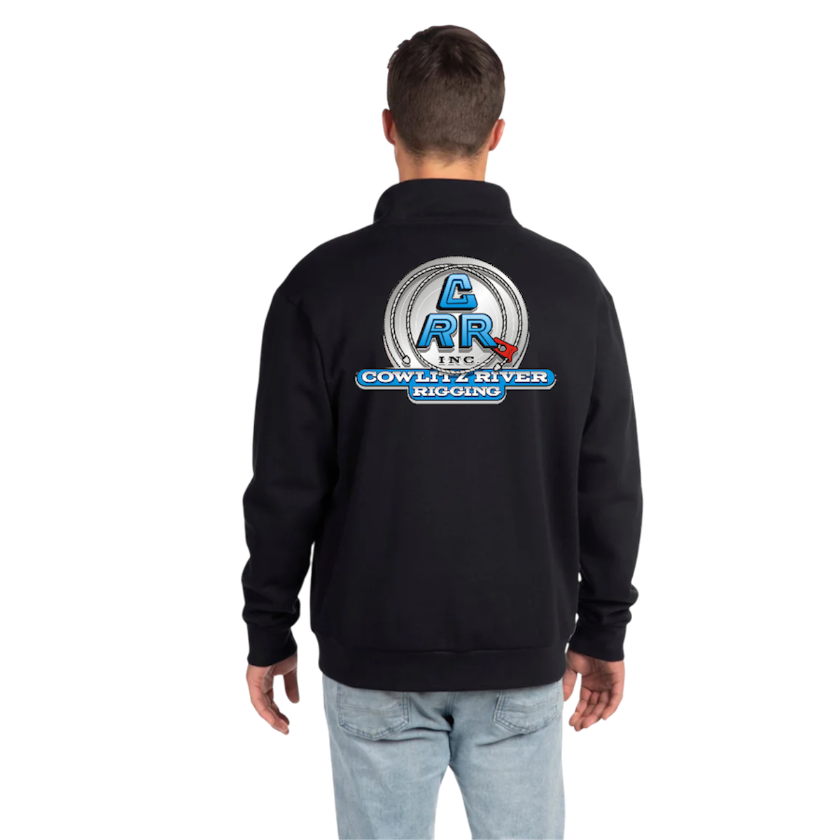 Cowlitz River Rigging logo 1/4 zip Sweatshirt