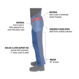 Half 'N' Half Pro Nylon / Poly Pro 3600 (TCS) Chainsaw Pants