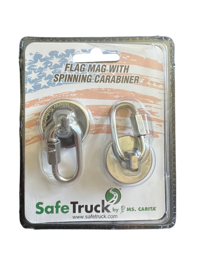 MAGNETIC FLAG HOLDER FOR OVERSIZE LOAD CAUTION FLAGGING 120 or 80 lbs