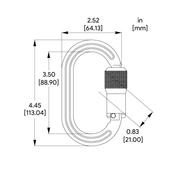 U.S. Rigging ProClimb I-Beamer Triple Lock Oval Carabiner