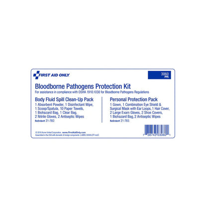 Bloodborne Pathogen (BBP) Unitized Spill Clean Up Kit, Plastic Case