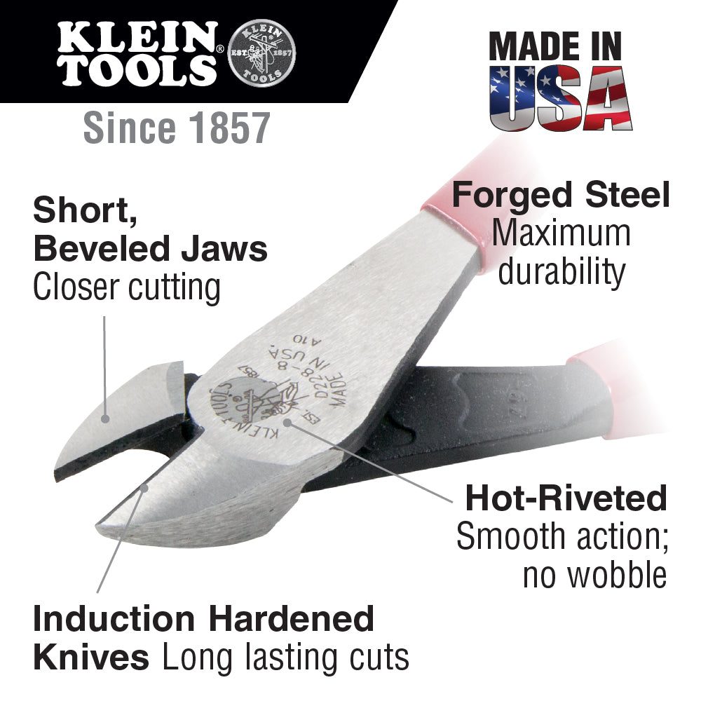 KLEIN 8" DIAGONAL PLIERS D2000-28