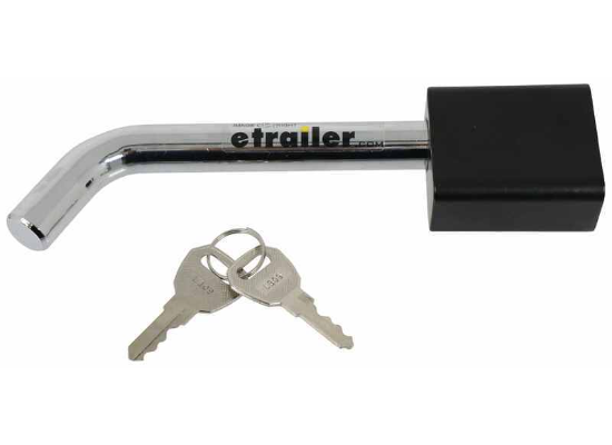 Flint Hill Goods Locking Hitch Pin for 2" and 2-1/2" Hitches - 3-1/2" - Chrome