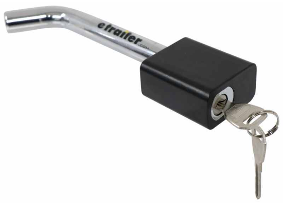Flint Hill Goods Locking Hitch Pin for 2" and 2-1/2" Hitches - 3-1/2" - Chrome