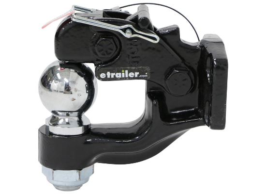 Curt Pintle Hook with 2" Hitch Ball - Bolt On - 10,000 lbs/16,000 lbs