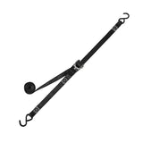 1 inch. Heavy Duty Black Ratchet Tie Down Strap With S-Hook