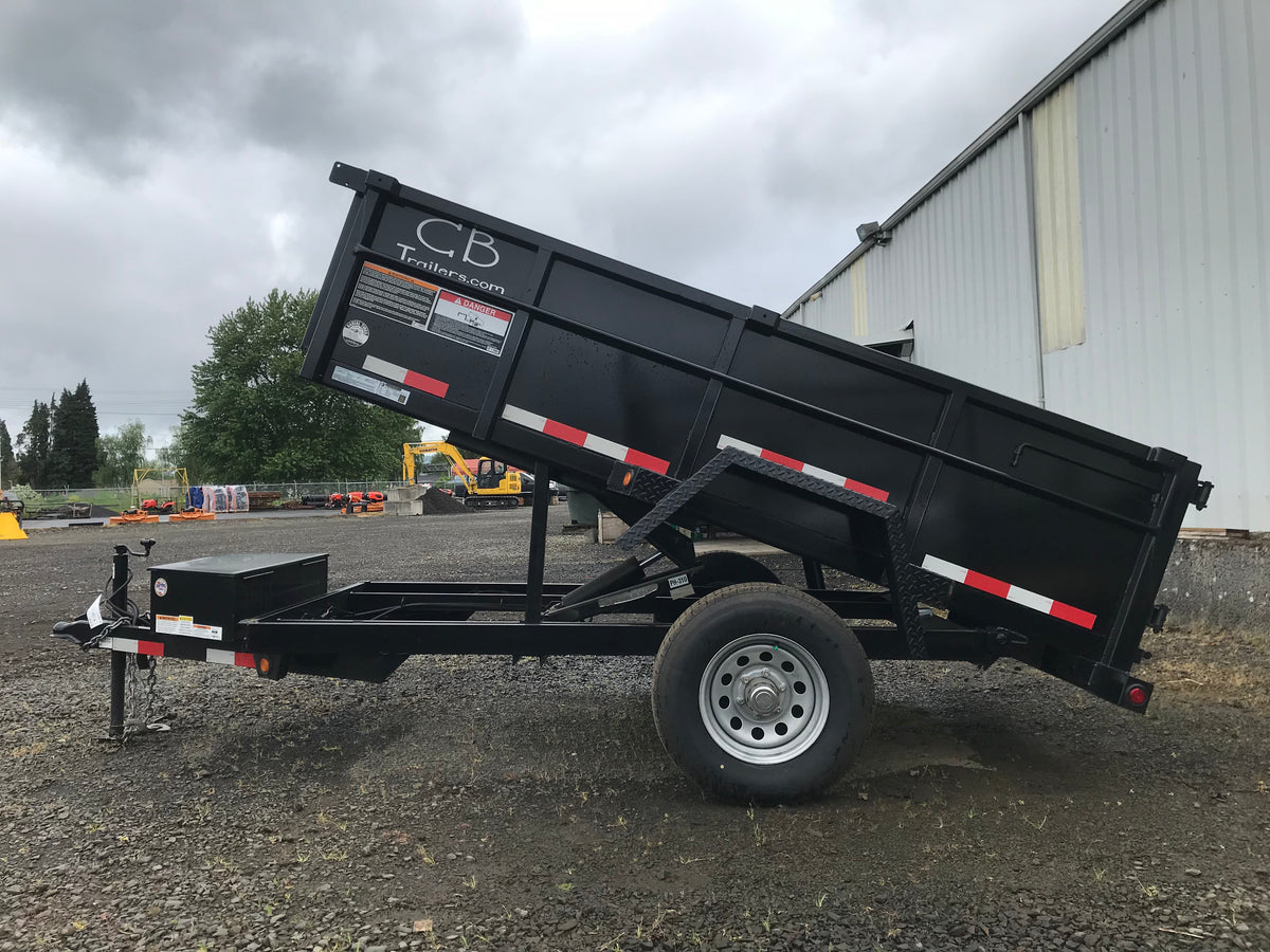 C&B LITTLE DUMP TRAILER SINGLE AXLE