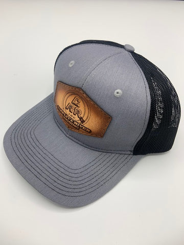 Heather Gray & Black CRR logo Leather Patch Hat