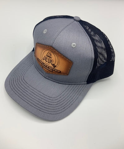 Gray & Navy CRR logo Leather Patch Hat