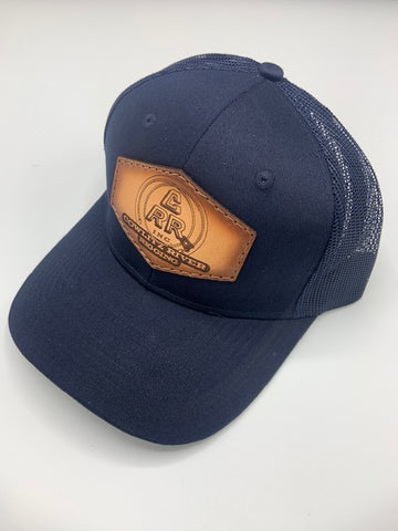 Navy CRR logo Leather Patch Hat