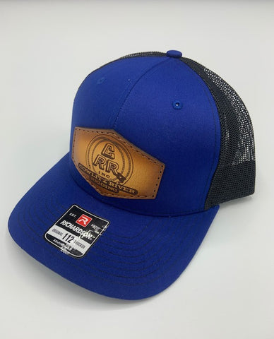 Royal Blue & Black CRR logo Leather Patch Hat