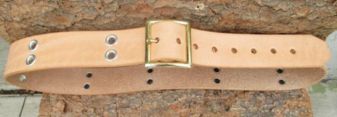Leather Belt with Eyelets