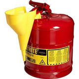 Justrite Galvanized Steel 5 Gallon Gas Fuel Can Type I or Type II