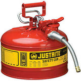 Justrite Galvanized Steel 2.5 Gallon Can Type I or Type II