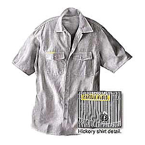 Prison Blues Short Sleeve Button-front Hickory Work Shirt